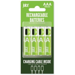 Juice Rechargeable Batteries AAA (4 Pack)