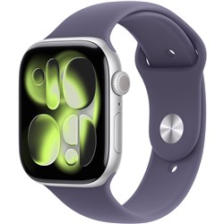 Apple Watch Series 11 46mm Silver Aluminium Case GPS + Cellular Sport Band (M/L) [Purple Fog]