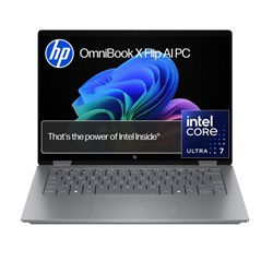 HP OmniBook X Flip 14' WUXGA 2-in-1 AI OLED Copilot+ AI PC Laptop (Intel Core Ultra 7-258V)[512GB/Silver]