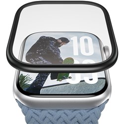 Panzer Metal Frame Screen Protector for Apple Watch 11/10 42mm (Black)