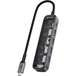 Bonelk Vision Long-Life USB-C to 6-in-1 Multiport Hub (SG/Clear)