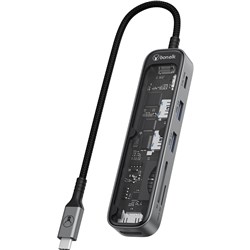 Bonelk Vision Long-Life USB-C to 8-in-1 Multiport Hub (SG/Clear)