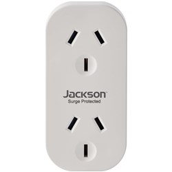 Jackson Vertical Double Adaptor w/ 2 x Power Socket Outlets Surge Protection