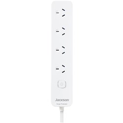 Jackson 3 Metre Lead Surge Protected Board w/ 4 x Power Socket Outlets