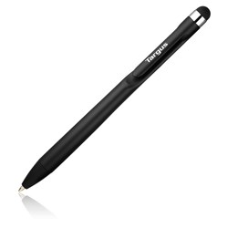 Targus 2-in-1 Stylus and Ballpoint Pen with Embedded Clip (Black)