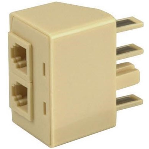 Jackson Telephone Double Adaptor (Beige)