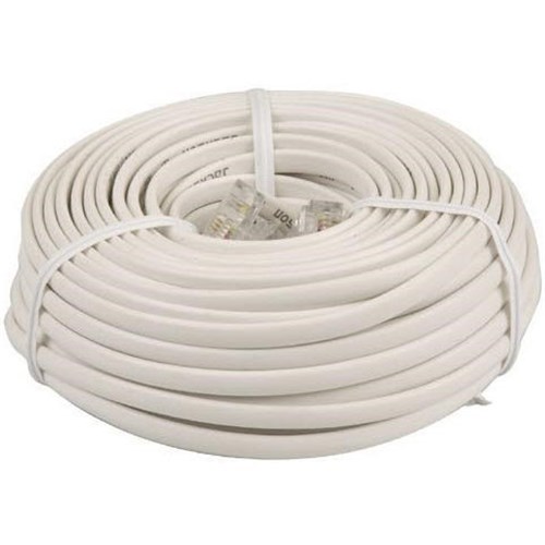 Jackson Modular Telephone Extension Lead 15m (White)