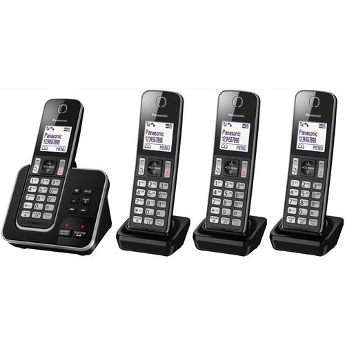 Panasonic KX-TGD324ALB Digital Cordless Phone and Answering System (Quad Pack)