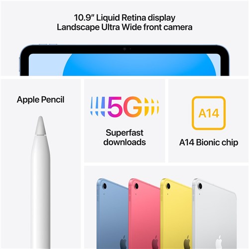 Apple iPad 10.9-inch 64GB Wi-Fi + Cellular (Yellow) [10th Gen]