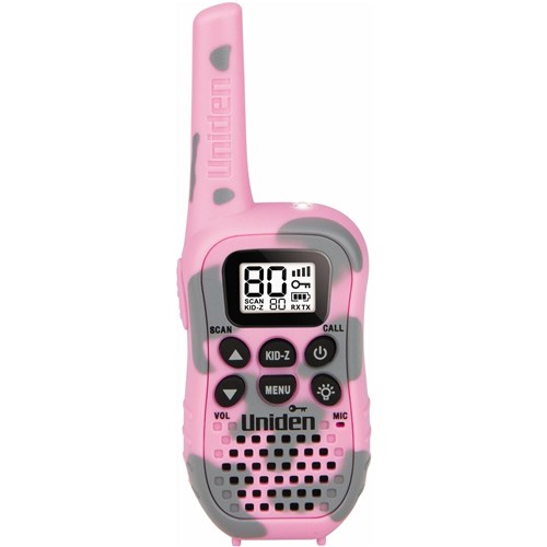 Uniden UH45 80 Channel UHF Handheld Radio with Kid Zone (Camo Pink)