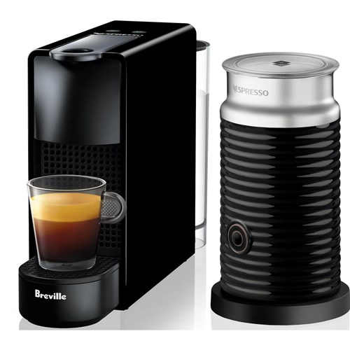 Breville Nespresso Essenza Mini Coffee Machine Bundle (Black)