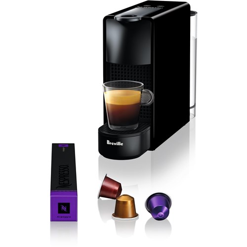 Breville Nespresso Essenza Mini Coffee Machine Bundle (Black)