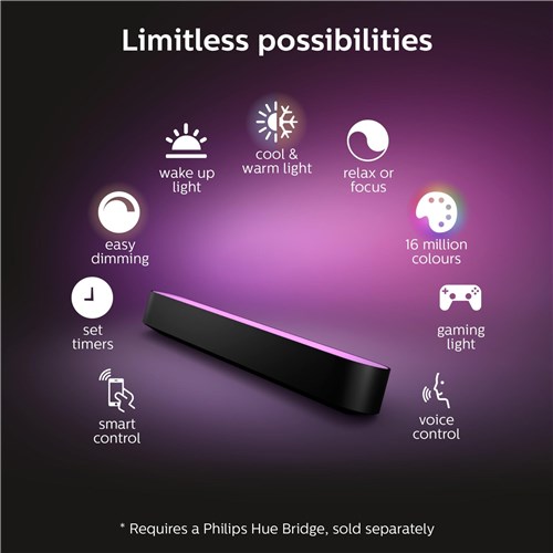 Philips Hue Play Smart Light Bar Single Pack (Black)