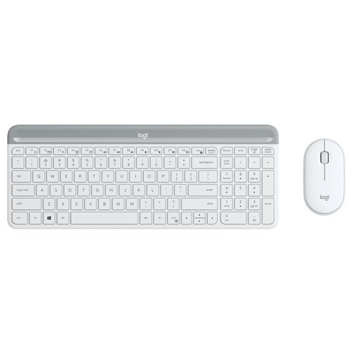 Logitech MK470 Slim Wireless Keyboard and Mouse Combo (White)