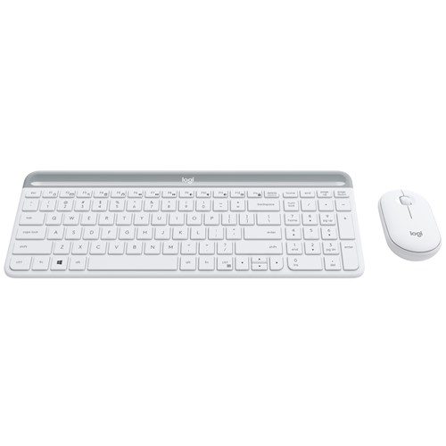 Logitech MK470 Slim Wireless Keyboard and Mouse Combo (White)