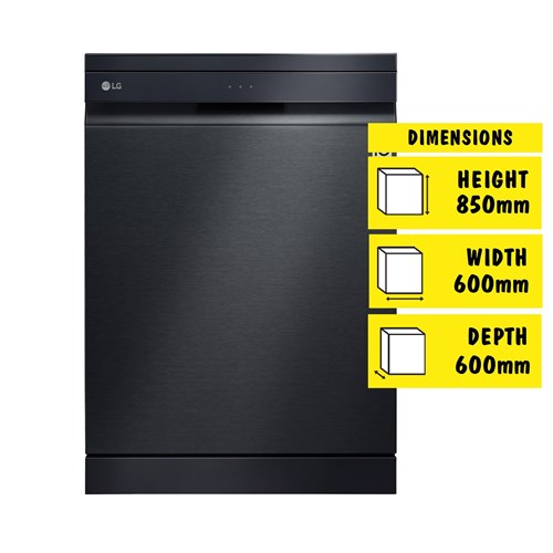 LG XD3A25MB TrueSteam 15-Place Setting Freestanding Dishwasher (Matte Black)