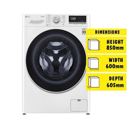 LG WV5-1409W 9kg Series 5 Front Load Washing Machine with Steam