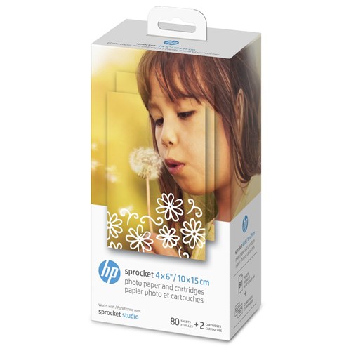 HP Sprocket 4 x 6” Photo Paper and Cartridges for Sprocket Studio