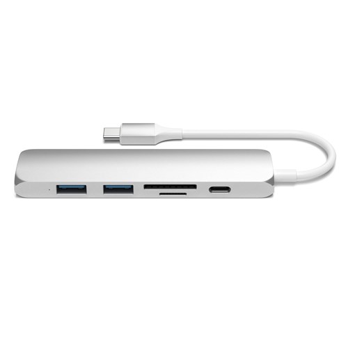Satechi USB-C Slim Multi-Port Adapter V2 (Silver)