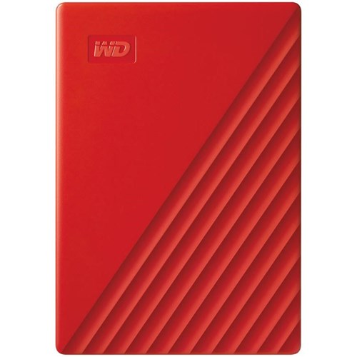 WD My Passport 2TB Portable Hard Drive USB 3.0 [2019] (Red)