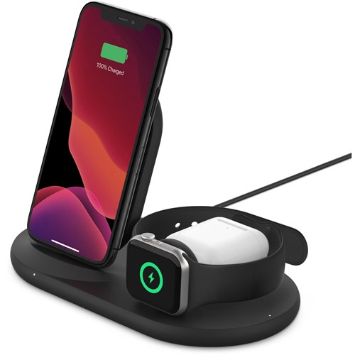 Belkin 7.5W Wireless Charging Stand for Apple Watch + AirPods (Black)