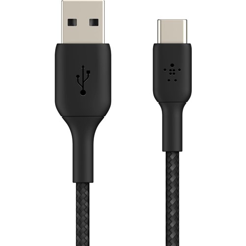 Belkin BoostUP CHARGE USB-A to USB-C 15cm Braided Cable (Black)