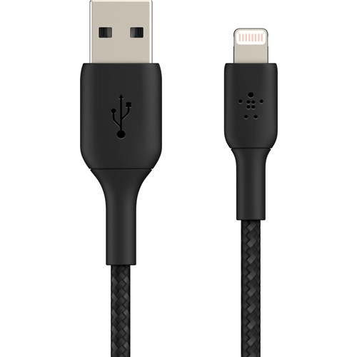 Belkin BoostUp Lightning to USB-A Braided Cable 15cm (Black)
