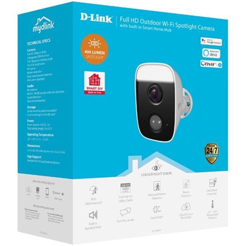 D-Link DCS-8630LH Full HD Wi-Fi Outdoor Spotlight Camera