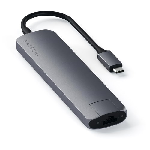 Satechi Slim USB-C Multiport Adapter with Ethernet (Space Grey)