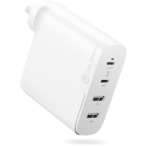 ALOGIC Rapid Power 4 Port 100W GaN Wall Charger w/ 100W USB-C Charging Cable