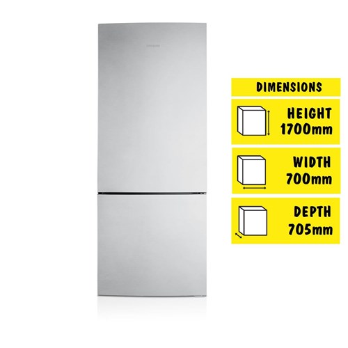 Samsung SRL456LS 427L Bottom Mount Fridge (Clean Steel)