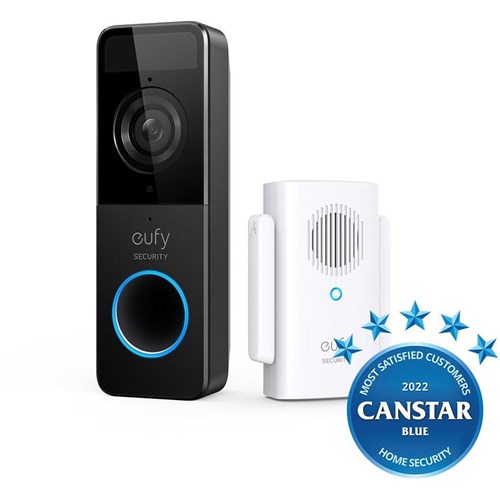eufy Security Slim 1080P Wireless Doorbell with Homebase Mini Repeater