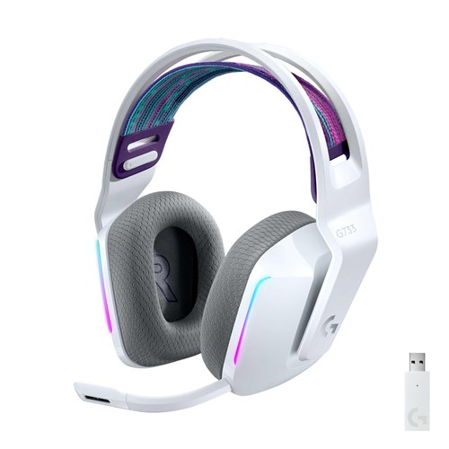 Logitech G733 Lightspeed Wireless RGB Gaming Headset (White)