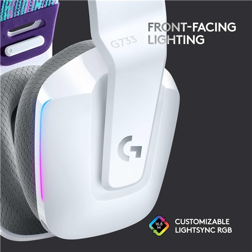 Logitech G733 Lightspeed Wireless RGB Gaming Headset (White)