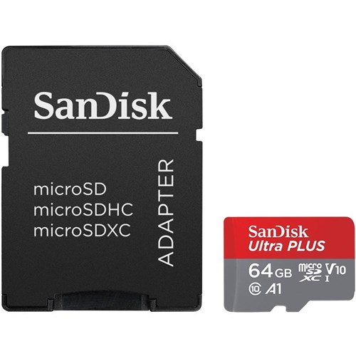 SanDisk Ultra Plus microSDXC 64GB 130MB/s Memory Card