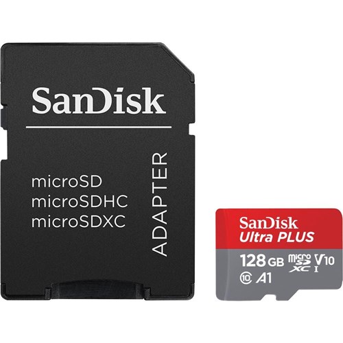 SanDisk Ultra Plus microSDXC 128GB 130MB/s Memory Card