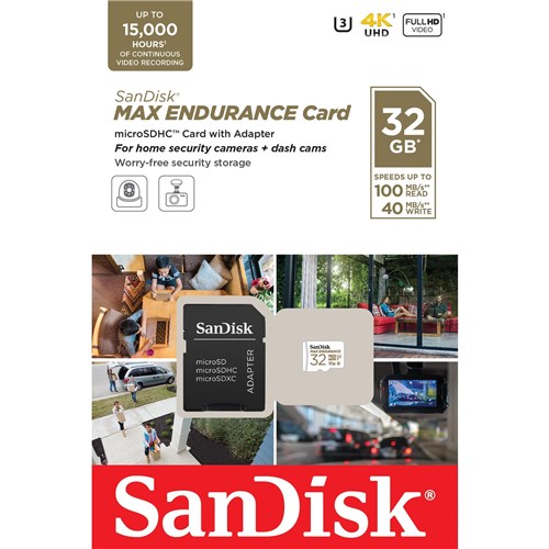 SanDisk Max Endurance MicroSDHC 32GB Memory Card