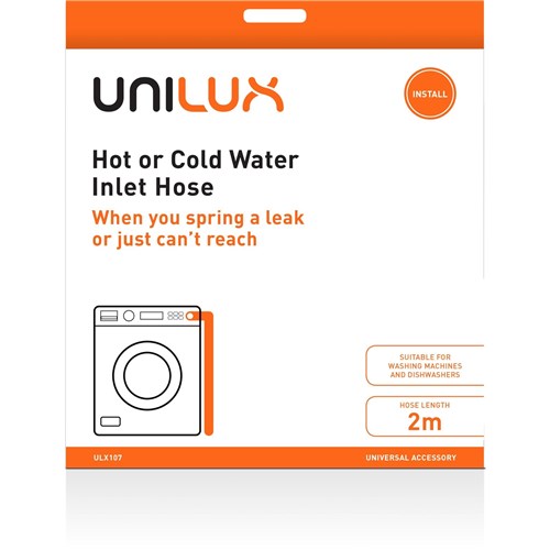 Unilux Hot or Cold Water Inlet Hose (2.6m)