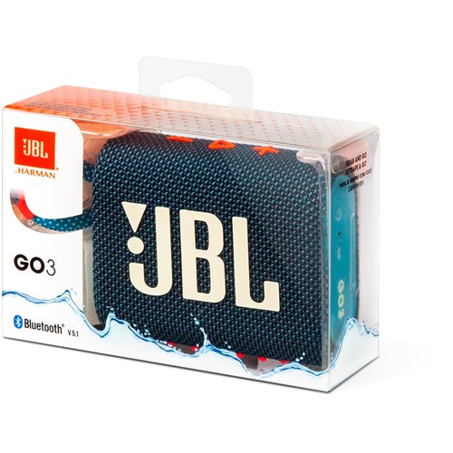 JBL Go 3 Mini Portable Bluetooth Speaker (Blue/Pink)