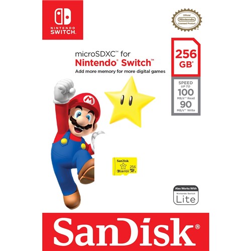 SanDisk Nintendo Switch MicroSD 256GB Memory Card