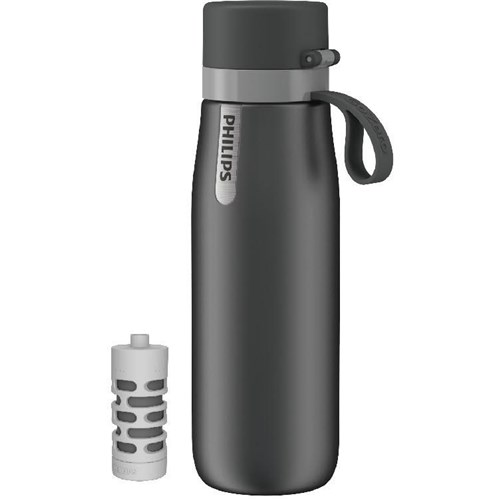 Philips GoZero 550ml Daily Insulated Water Bottle (S/Steel Grey)