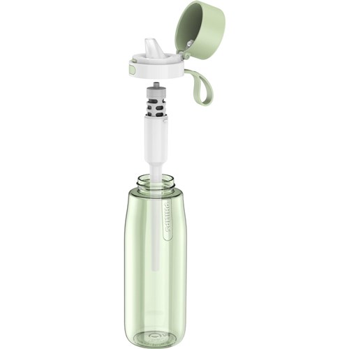 Philips GoZero 660ml Daily Straw Water Bottle (Tritan Green)