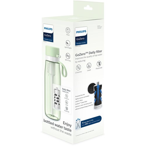 Philips GoZero 660ml Daily Straw Water Bottle (Tritan Green)