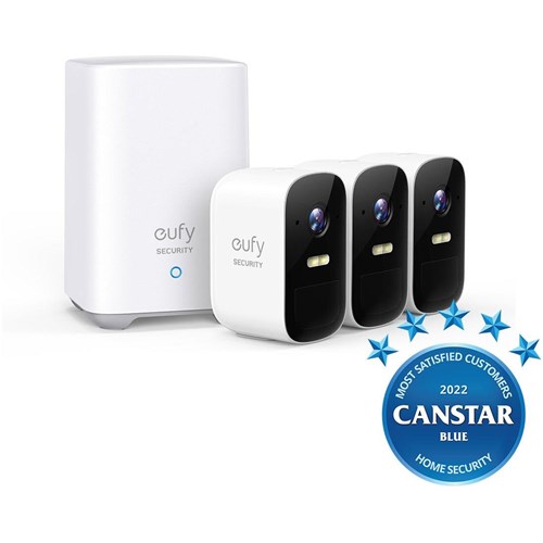 eufy Security eufyCam 2C Pro 2K Wireless Home Security System (3 Pack)