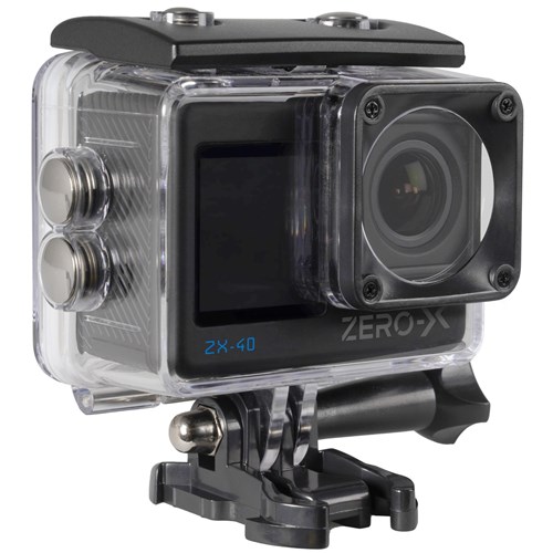 Zero-X ZX-40 4K UHD Action Camera with Dual Display & Wi-Fi