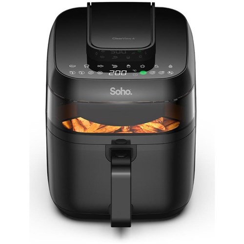 Soho 4L Air Fryer with Cooking Window & Digital Touch Control