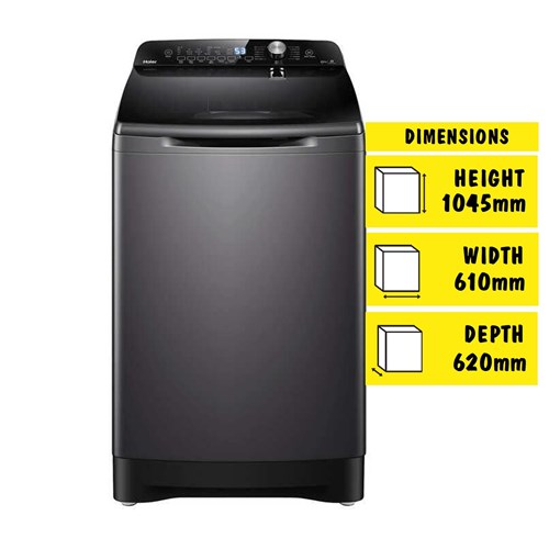 Haier HWT10ANB1 10kg Top Load Washing Machine (Graphite)