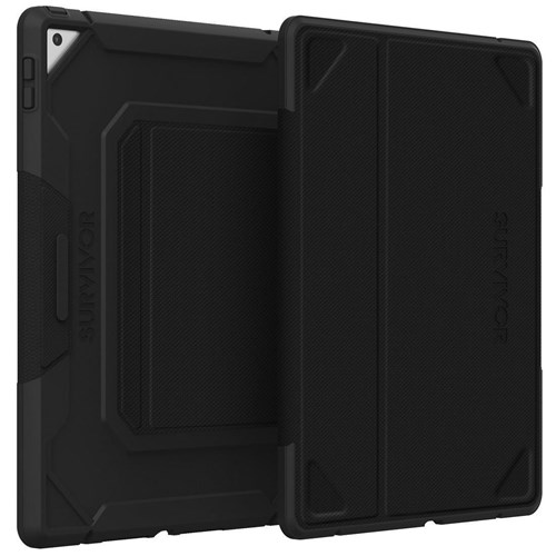 Griffin Survivor Rugged Folio Case for iPad 10.2' 7/8/9th Gen (Black)