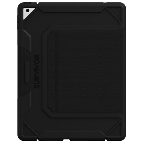 Griffin Survivor Rugged Folio Case for iPad 10.2' 7/8/9th Gen (Black)
