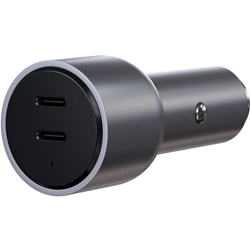 Satechi 40W Dual Port USB-C Car Charger (Space Grey)